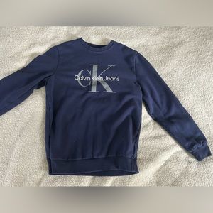 Calvin Klein navy blue crew sweater
